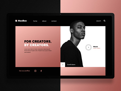 Modern landing page interface landingpage minimal ui uidesign ux