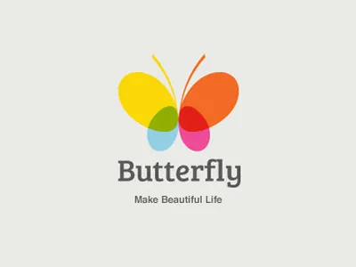 Butterfly logo design beautiful butterfly color colorful logo