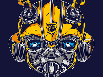 Bumblebee bumblebee illustration practice robot transformer vector