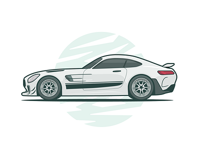 GT R PRO amg gt gtr icon illustration mercedes pro