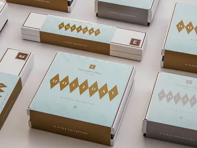 Christopher Elbow Holiday Collection chocolate christmas holiday metallic ink mid century snowflakes spot gloss xmas