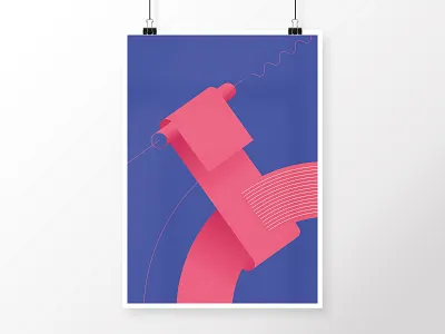Composition 4 abstract art blue design digital geometric geometric art graphicdesign homedecor minimalistic modern pink poster round vector