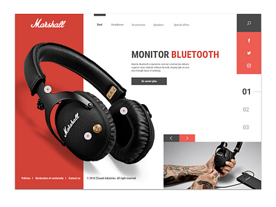 Headphone homepage design ui ux homepage slider