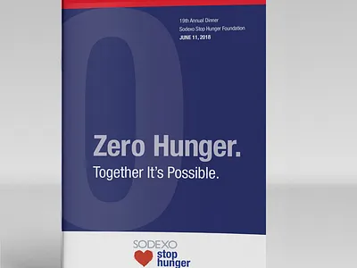 Sodexo Stop Hunger dinner booklet design brochure design graphic design