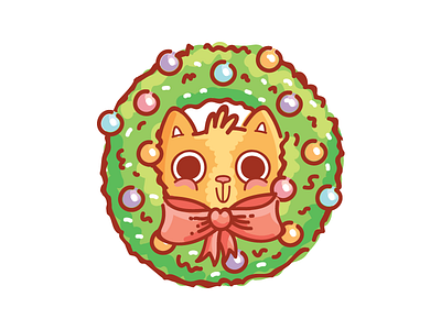 🎄 I'm ready! 🎄 animal character christmas cute design doodle holiday illustration ios sticker vector winter