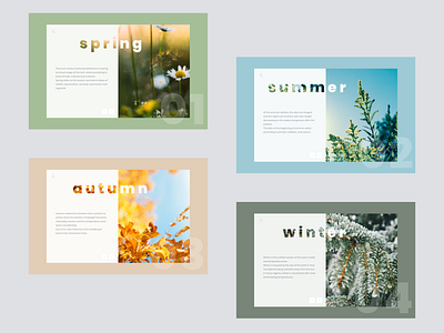 Season Cards cards seasons typography ui uidesign