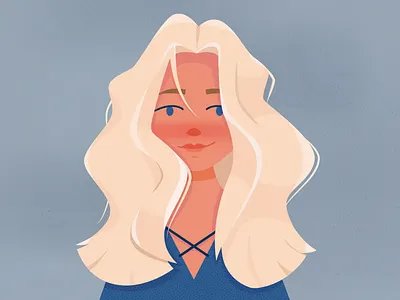 Sara Faber (draw this is your style) drawthisinyourstyle flat freelanceillustrator girl illustration illustrator minimal portrait portrait illustration sara faber texture woman