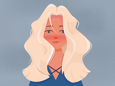 Sara Faber (draw this is your style) drawthisinyourstyle flat freelanceillustrator girl illustration illustrator minimal portrait portrait illustration sara faber texture woman