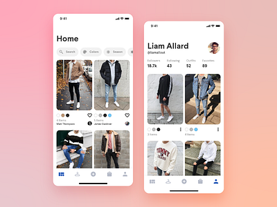 Wardrobe app adobe xd android app application brand design fashion interface ios ios interface light material design mobile interface typography ui ui ux ux vector wardrobe xd