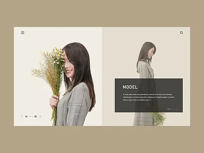 Model home page design color demo design ui web