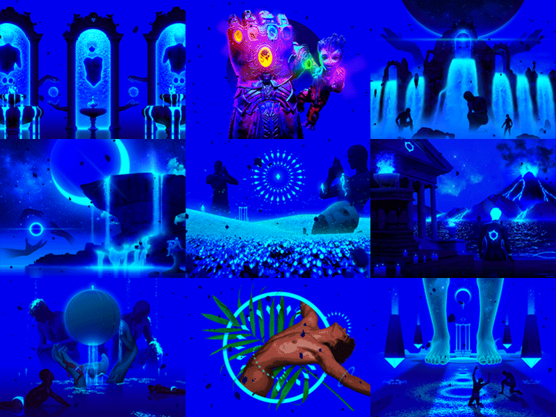 #BestNine2K18 / #TopNine2K18 👑 2018 animation best nine blue christmas concept conceptual contemporary cyan gay gif graphic design illustration mystic nature neon photoshop queer temple ultramarine