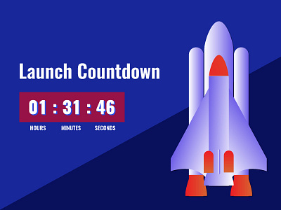 Just finished my 14th design for #dailyui #014 Countdown Timer adobe illustrator countdown timer creative design dailyui illustration launch countdown vector