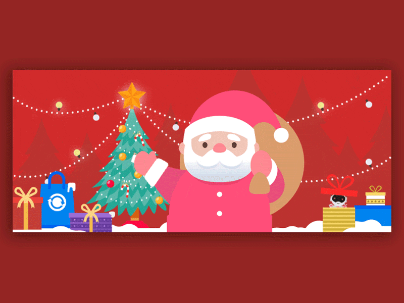 Goodbye | Merry Christmas animation christmas design flat illustration type ui web website xmas