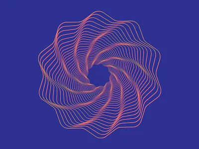 Flower Line Art Experiment blue business corporate digital art experiment illustration illustrator line art vector