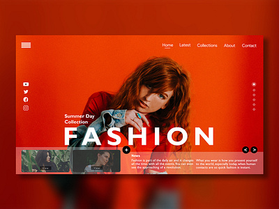 Fashion collection web UI cloth collection concept design fashion interface models new preview shoot web web ui women fashion