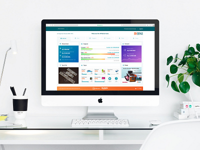 User Dashboard of BNI Internet Banking dashboard ui ux