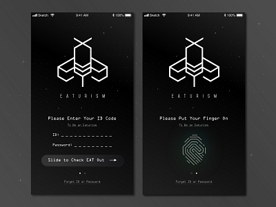 Eaturism SignIn Page dailyui 001 design iphone8 login page signin