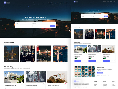 Real Estate - Landing Page design simple ui ux web website