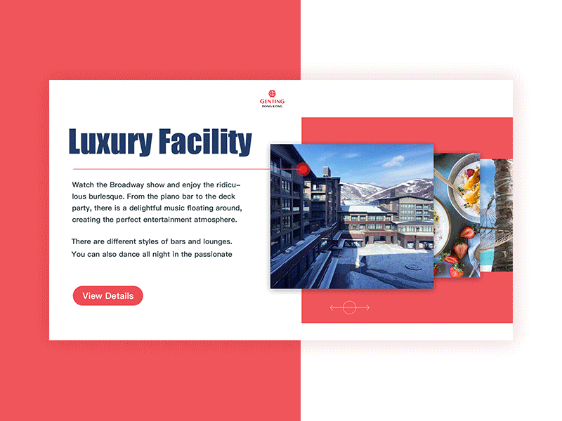 Travel Website Interaction animation red website travel website ui.