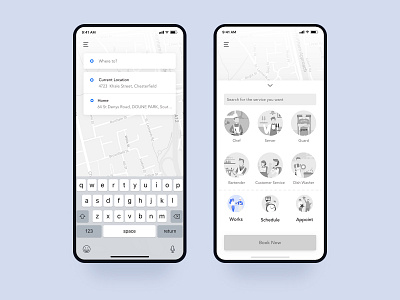 Uber Works | Find On-Demand Staff clean design inspiration interface ios iphone light location app location based minimal on demand on demand staffing service app uber uber design uber estimate uber partner uber works ui ux