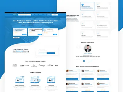 Sribulancer clean sribu sribulancer ui design ux design web design