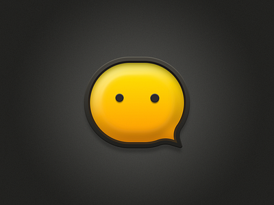 Conversational expression Desktop Icon app black conversational desktop expression icon information lovely phone prototype sms ui ux yellow