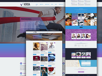 Verda blue design ui. ux process verdana web