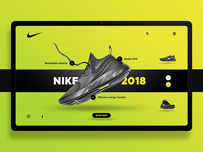 Nike landing page interface landingpage minimal ui ux website