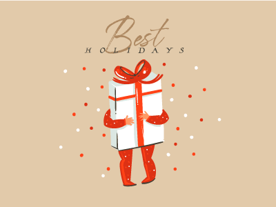 Best Holidays abstract art cartoon child cozy design gift box happy new year holidays illustration kids merry christmas present winter