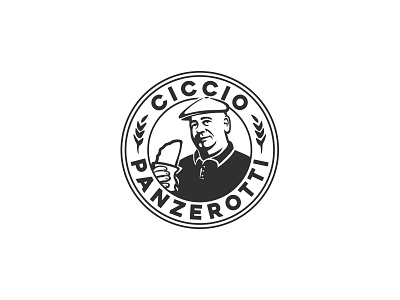 Portrait logo face fast food head illustration italian food logo male mark panzerotti portait