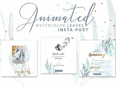 ANIMATED Instagram Watercolor Post animated instagram animated instagram post animated instagram posts animated instagram template blogger branding elegant instagram instagram stories instagram watercolor post social media social media pack social media templates stories template templates watercolor watercolor instagram watercolor instagram post watercolor post