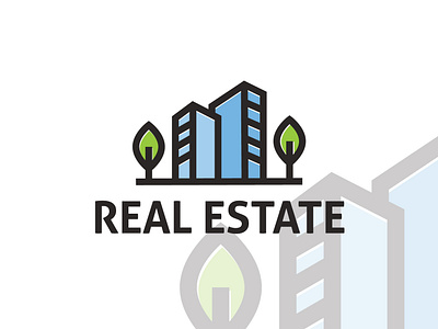 Real Estate Logo agent apartment architecture building city construction custom develop development home hotel house insurance logo modern real estate simple