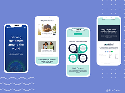 Responsive web design (mobile view) banking fintech responsive design web design