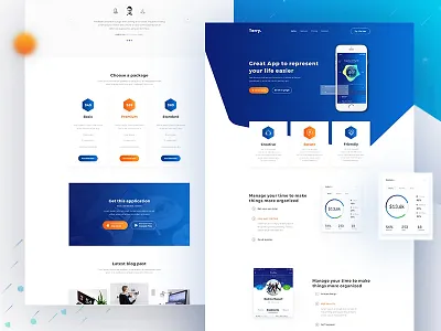 Terry V.02 app app landing page app landing template best website 2018 clean color company creative design gradient homepage landing mobile app new website 2019 page template typography ui ux website