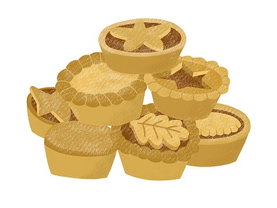 Mince Pies! christmas colour digital food food and beverage hand drawn illustration mince pies