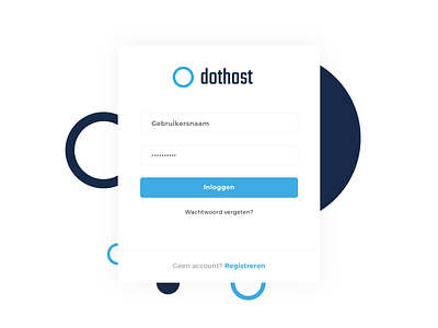 Login screen for Dothost blue clear dothost dots host hosting login screen simple username