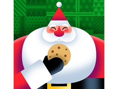 Merry Christmas! christmas geometric holiday illustration santa vector