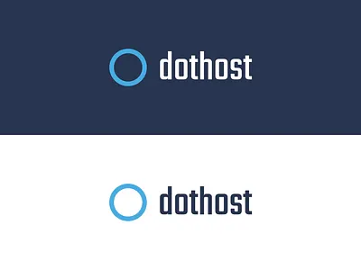 Dothost logo blue clear design dothost host hosting kreativlab logo simple