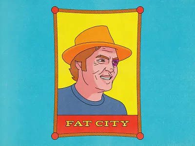 Fat City design editorial editorial illustration fat city halftone illustration john huston movies pop art punk texture