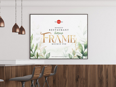 Free Modern Restaurant Interior Frame Mockup branding frame mockup free free mockup free psd mockup freebie freebies interior interior design mockup mockup free mockup psd mockup template psd psd mockup