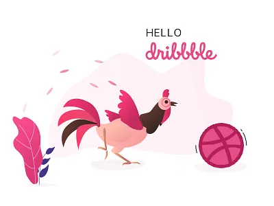 Debut debut hello dribbble illustration