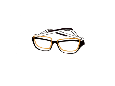 Some Things Around Us Series black white illustration line art