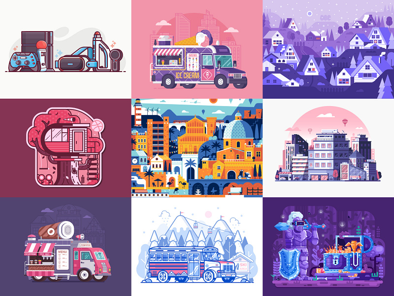 The Best Nine of 2018 best 9 best design best nine best of best of 2018 flat design illustration top 9 top nine trends van
