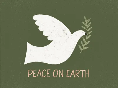 Peace on Earth christmas christmas card christmas cards design dove drawing greeting card hand drawn handlettering handwriting holiday holiday card holiday cards illustration illustration challenge illustration design lettering peace winter
