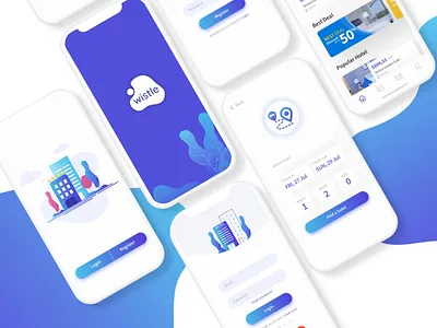 Wistle Hotel Booking App app booking app hotel ios sketch ui ux
