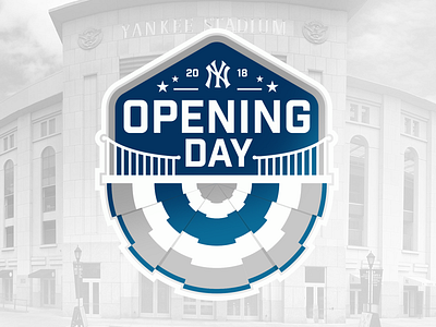 New York Yankees Opening Day Badge badge baseball branding event branding logo mlb new york yankees