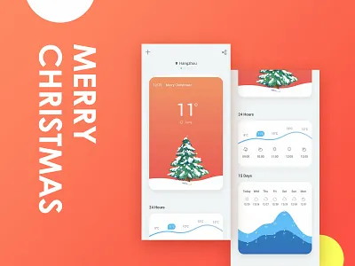 4/100 Merry Christmas! chart christmas christmas tree design hangzhou illustration ux ui design weather