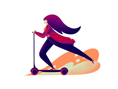 Scooter character illustration