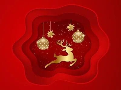 Christmas theme vector illustration adobe illustrator depth design effect graphic art illustration shadow vector