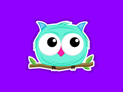 Cute owl character illustration for sticker adobe illustrator bird character cute cute animal design graphic art illustration logo owl owl logo sticker vector
